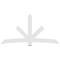 Ekena Millwork Alberta Architectural Grade PVC Gable Bracket, 96"W x 48"H x 2"D x 6"F, 12/12 Pitch GBP096X48X0206ALB00 - alternate 2